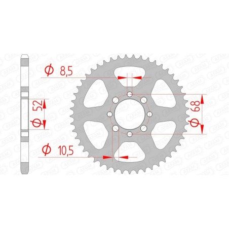 Corona AFAM acero estándar 14100 - Paso 420 - motoscamaralweb.com