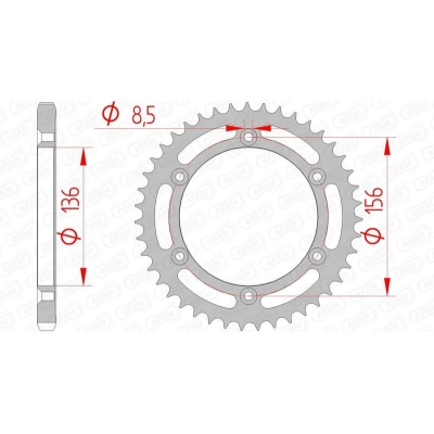 Corona AFAM acero estándar 14506 - Paso 525 - motoscamaralweb.com