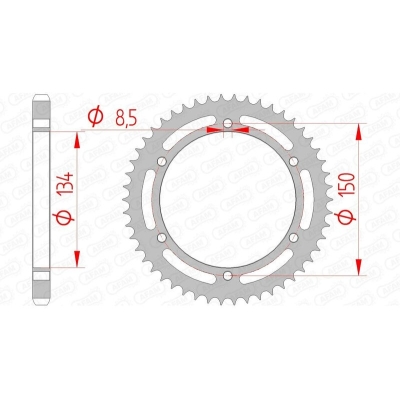 Corona AFAM acero estándar 16203 - Paso 428 - motoscamaralweb.com