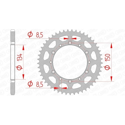 Corona AFAM acero estándar 16204 - Paso 520 - motoscamaralweb.com