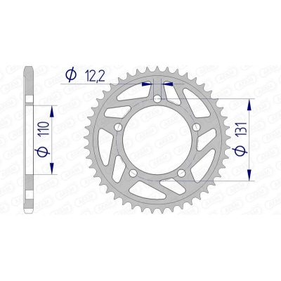 Corona AFAM aluminio 165801 - Paso 520 - motoscamaralweb.com