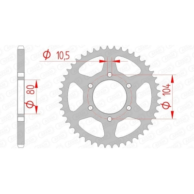 Corona AFAM acero estándar 16606 - Paso 520 - motoscamaralweb.com