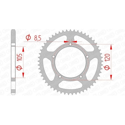 Corona AFAM acero estándar 35103 - Paso 420 - motoscamaralweb.com