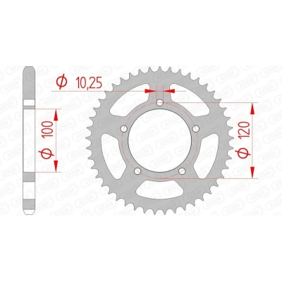 Corona AFAM acero estándar 35800 - Paso 525 - motoscamaralweb.com