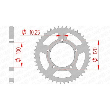 Corona AFAM acero estándar 35800 - Paso 525 - motoscamaralweb.com