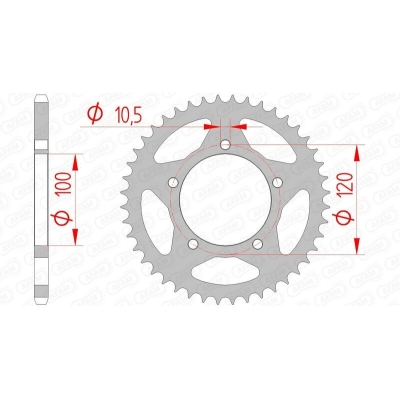 Corona AFAM acero estándar 35801 - 520 - motoscamaralweb.com