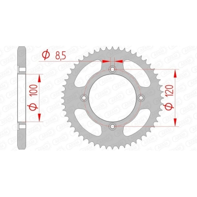 Corona AFAM acero estándar 38200 - Paso 428 - motoscamaralweb.com