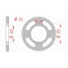 Corona AFAM acero estándar 38200 - Paso 428 - motoscamaralweb.com