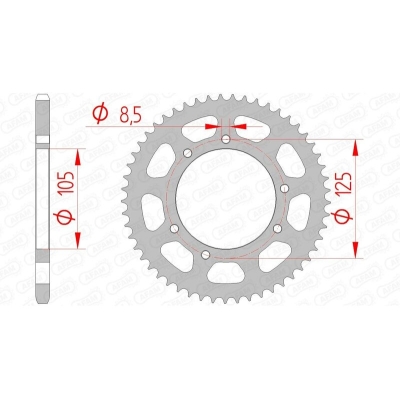 Corona AFAM acero estándar 47103 - Paso 420 - motoscamaralweb.com