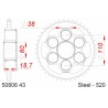 Corona AFAM acero estándar 50806 - Paso 520 - motoscamaralweb.com