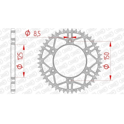 Corona AFAM acero autolimpiable 71304 - Paso 520 - motoscamaralweb.com