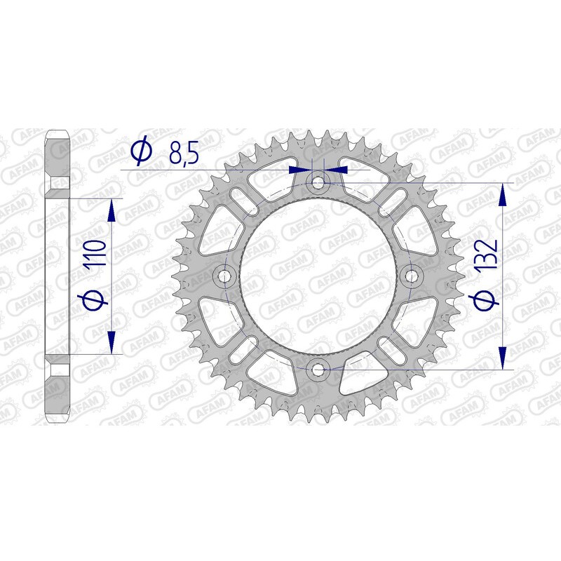 Corona AFAM aluminio ultraligera autolimpiable 72102 - Paso 428 - motoscamaralweb.com Corona AFAM aluminio ultraligera autolimpiable 72102 - Paso 428 - motoscamaralweb.com