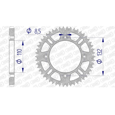 Corona AFAM aluminio ultraligera autolimpiable 72102 - Paso 428 - motoscamaralweb.com
