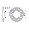 Corona AFAM aluminio 72801 - Paso 525 - motoscamaralweb.com