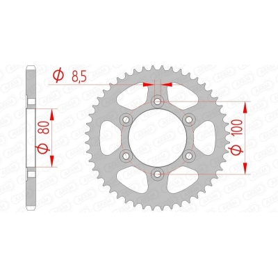 Corona AFAM acero estándar 80105 - Paso 420 - motoscamaralweb.com
