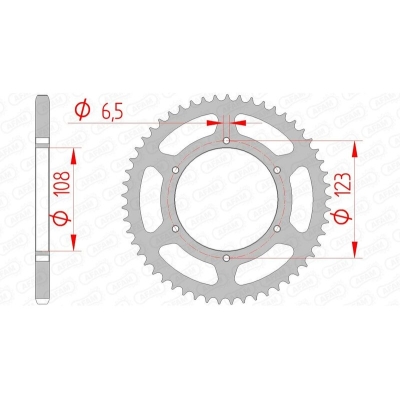 Corona AFAM acero estándar 92114 - Paso 420 - motoscamaralweb.com