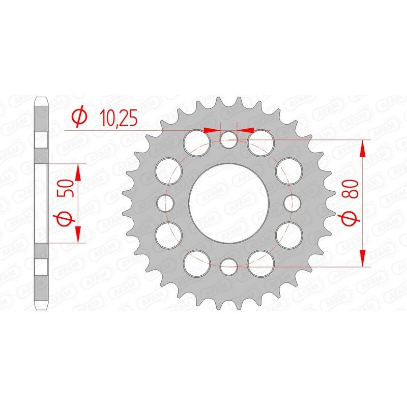 Corona AFAM acero estándar 92127 - Paso 420 - motoscamaralweb.com Corona AFAM acero estándar 92127 - Paso 420 - motoscamaralweb.com