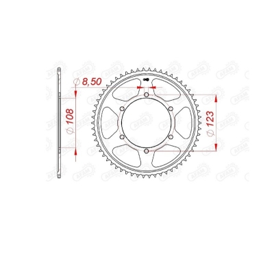 Corona AFAM acero estándar 92220 - 428 - motoscamaralweb.com