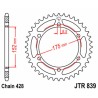 Corona JT SPROCKETS acero estándar 839 - Paso 428 - motoscamaralweb.com