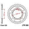 Corona JT 898 de zinc negro con 38 dientes - motoscamaralweb.com