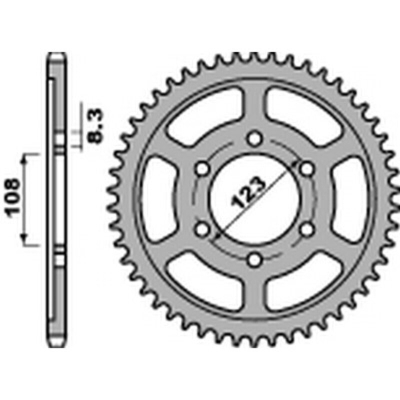 Corona PBR acero estándar 4606 - Paso 428 - motoscamaralweb.com
