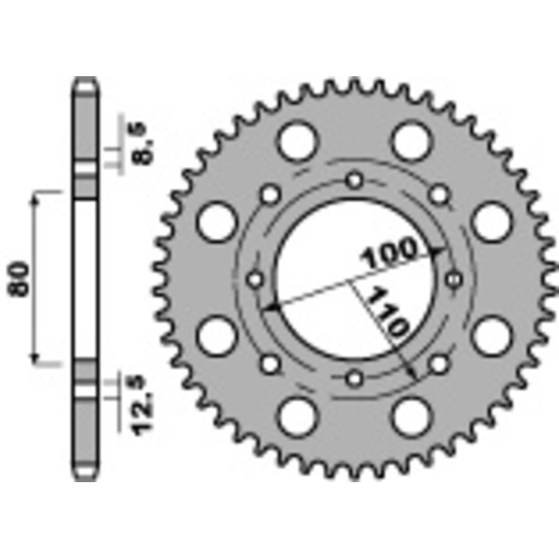 Corona PBR acero C45 estándar 819 - 520 - motoscamaralweb.com Corona PBR acero C45 estándar 819 - 520 - motoscamaralweb.com
