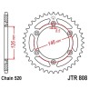 Corona JT 808 de acero con 48 dientes paso 520 autolimpiable - motoscamaralweb.com