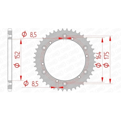 Corona AFAM acero estándar 12500 - Paso 520 - motoscamaralweb.com