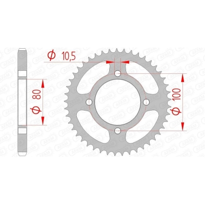 Corona AFAM acero estándar 14213 - Paso 428 - motoscamaralweb.com