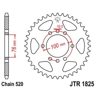 Corona JT 1825 de acero con 41 dientes - motoscamaralweb.com