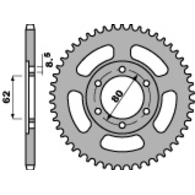 Corona PBR acero C45 estándar 842 - 428 - motoscamaralweb.com Corona PBR acero C45 estándar 842 - 428 - motoscamaralweb.com