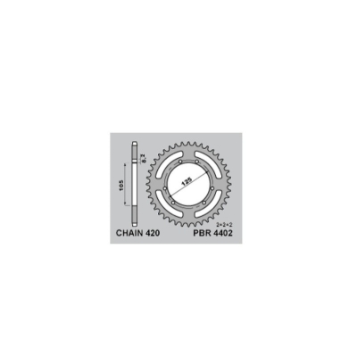 Corona PBR acero C45 estándar 4402 - 420 - motoscamaralweb.com