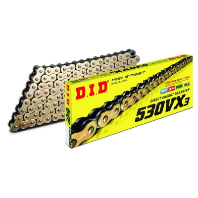 Cadena D.I.D 530VX3 X-Ring - Paso 530 - motoscamaralweb.com