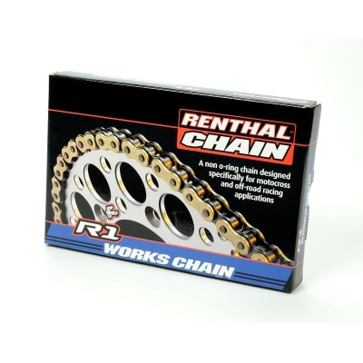 Cadena Renthal 520R1 con 112 eslabones negro/oro - motoscamaralweb.com