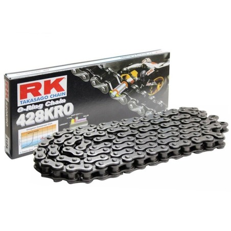 Cadena RK 428KRO con 132 eslabones negro - motoscamaralweb.com
