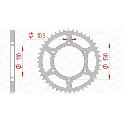 Corona AFAM acero estándar 16500 - Paso 520 - motoscamaralweb.com