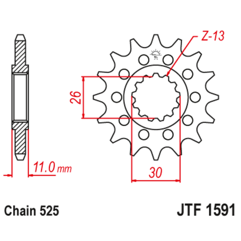 Piñón con goma anti-ruido JT SPROCKETS acero 1591 - 525 - motoscamaralweb.com Piñón con goma anti-ruido JT SPROCKETS acero 1591 - 525 - motoscamaralweb.com