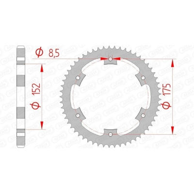 Corona AFAM acero estándar 12207 - Paso 428 - motoscamaralweb.com