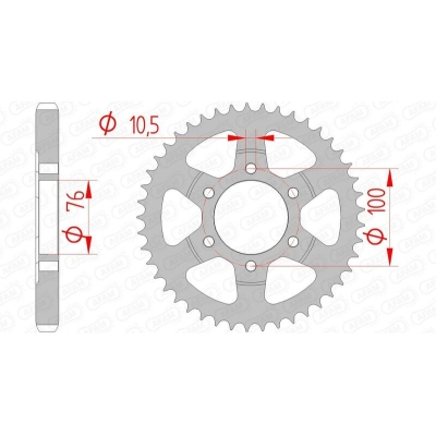 Corona AFAM acero estándar 14902 - Paso 530 - motoscamaralweb.com