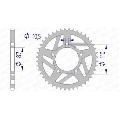 Corona AFAM aluminio 15405 - Paso 520 - motoscamaralweb.com