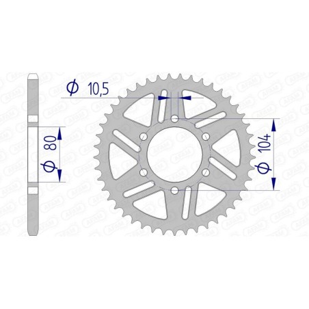 Corona AFAM aluminio 17606 - Paso 520 - motoscamaralweb.com
