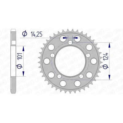 Corona AFAM aluminio 72801 - Paso 525 - motoscamaralweb.com