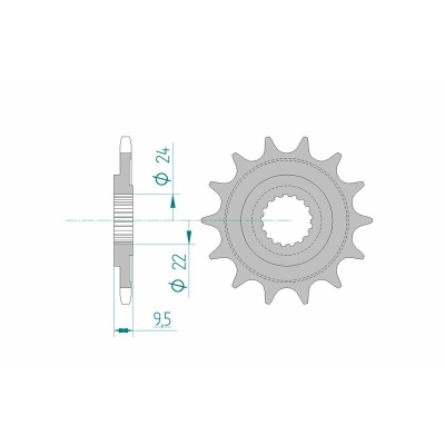 Piñón AFAM acero estándar 20311 - Paso 520 - motoscamaralweb.com