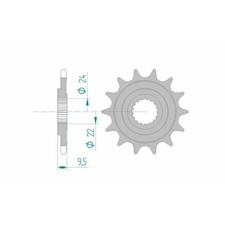 Piñón AFAM acero estándar 20311 - Paso 520 - motoscamaralweb.com