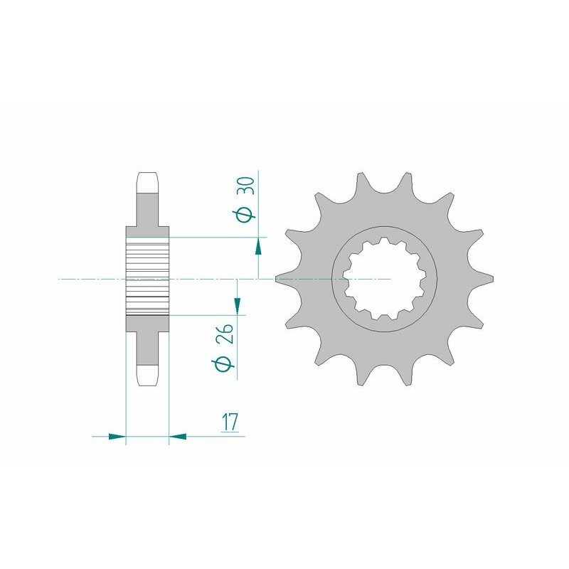 Piñón AFAM acero estándar 20603 - Paso 530 - motoscamaralweb.com Piñón AFAM acero estándar 20603 - Paso 530 - motoscamaralweb.com