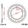 Corona JT 859 de zinc negro con 47 dientes - motoscamaralweb.com