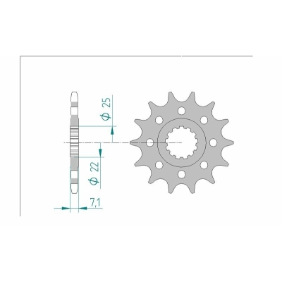 Piñón AFAM acero estándar 24511 - Paso 520 - motoscamaralweb.com