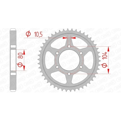 Corona AFAM acero estándar 16604 - Paso 530 - motoscamaralweb.com