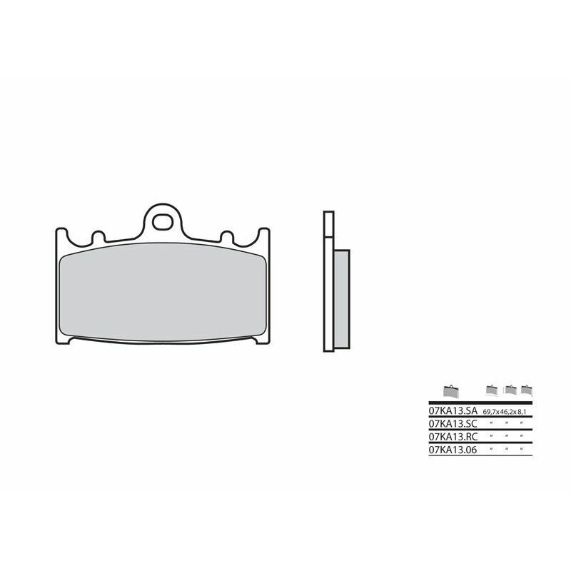 Pastillas de freno sinterizadas Brembo 07KA13SA - motoscamaralweb.com