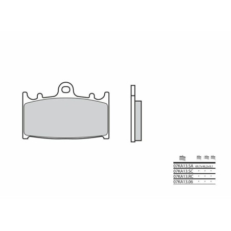 Pastillas de freno sinterizadas Brembo 07KA13SA - motoscamaralweb.com